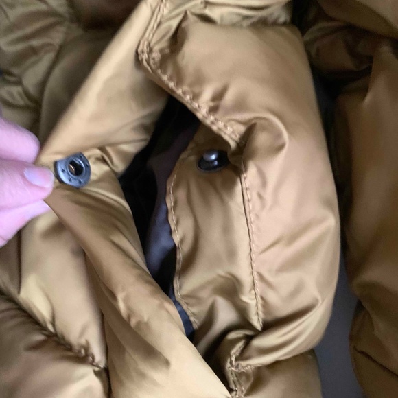 Zara Puffer Jacket with Hood Mustard Yellow - Picture 8 of 10